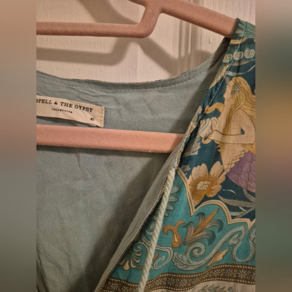 Spell And The Gypsy  Seashell Mermaid Boho Midi Dress Lined - Picture 11 of 16